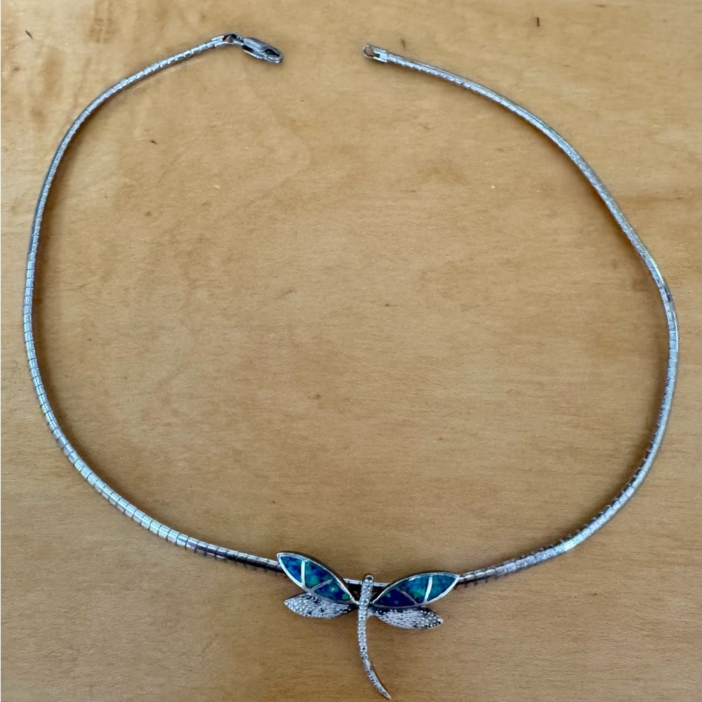 Silver Dragonfly Necklace